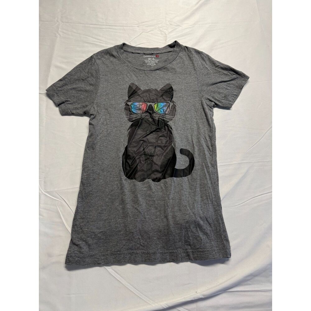 Celebrate It Size small women's cat shirt Gray